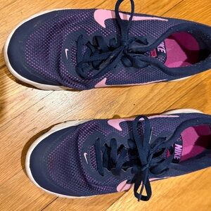 Nike Dark Blue and Pink Athletic Shoes